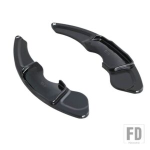 レクサス グロスブラックステアリングホイールシフトパドルシフター拡張 ABS トリム IS NX RC RCF 2014-2016 自動パドルアクセサリー - Black