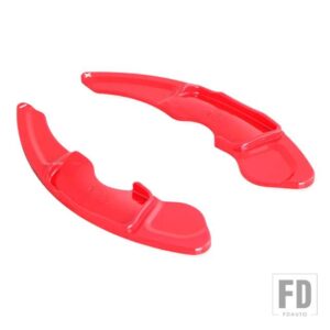 レクサス グロスブラックステアリングホイールシフトパドルシフター拡張 ABS トリム IS NX RC RCF 2014-2016 自動パドルアクセサリー - Red