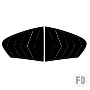 BMW リアウィンドウシャッターカバートリムウィンドウルーバーサイドベントトリム 5シリーズ F10 525I 530I 2011-2017 オートアクセサリー - Gloss black