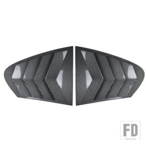 BMW リアウィンドウシャッターカバートリムウィンドウルーバーサイドベントトリム 5シリーズ F10 525I 530I 2011-2017 オートアクセサリー - Carbon Fiber