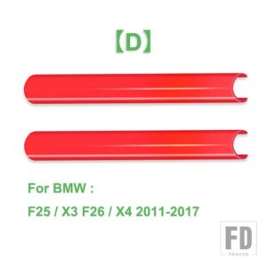 BMW 2個 フロントグリルトリムストリップカバーフレームステッカー F10 F11 E60 F30 F31 F32 F33 F20 F22 F06 F12 F01 F02 F25 F26 G20 G28 - D Red