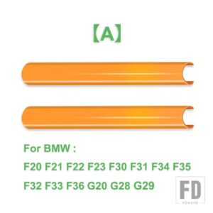 BMW 2個 フロントグリルトリムストリップカバーフレームステッカー F10 F11 E60 F30 F31 F32 F33 F20 F22 F06 F12 F01 F02 F25 F26 G20 G28 - A Orange