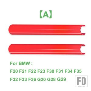 BMW 2個 フロントグリルトリムストリップカバーフレームステッカー F10 F11 E60 F30 F31 F32 F33 F20 F22 F06 F12 F01 F02 F25 F26 G20 G28 - A Red