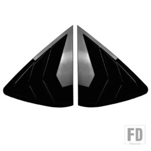 BMW X6 F16 2015-2019 リアウィンドウシャッターカバートリムウィンドウルーバーサイドベントトリムカーボン ABS オートアクセサリー - Gloss black