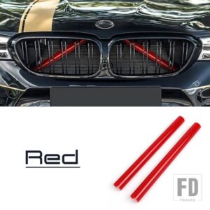 BMW フロントグリルトリムストリップ 1/2/3/4シリーズ F30 F31 F32 F33 F36 F20 F21 F22 F23 G29 F34 車スポーツスタイリングアクセサリー - Red 2Pcs