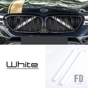 BMW フロントグリルトリムストリップ 1/2/3/4シリーズ F30 F31 F32 F33 F36 F20 F21 F22 F23 G29 F34 車スポーツスタイリングアクセサリー - White-2pcs
