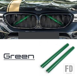 BMW フロントグリルトリムストリップ 1/2/3/4シリーズ F30 F31 F32 F33 F36 F20 F21 F22 F23 G29 F34 車スポーツスタイリングアクセサリー - Green 2Pcs