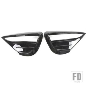 テスラ フロントバンパーエアベント吸気スプリッタートリムスプリッタースポイラーフォグランプスポイラーカーボンモデル Y アクセサリー - Gloss Black