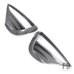 テスラ フロントバンパーエアベント吸気スプリッタートリムスプリッタースポイラーフォグランプスポイラーカーボンモデル Y アクセサリー - Carbon Fiber