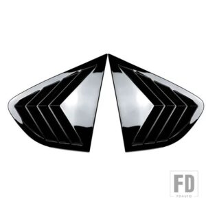 BMW リアウィンドウシャッターカバートリムウィンドウルーバーサイドベントトリム ABS カーボン X4 F26 2014-2018 オートアクセサリー - Gloss black