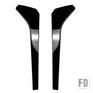 VW リアウィンドウサイドスポイラー ABS スポイラーカナードスプリッター ABS ティグアン RLINE MK2 2017 + グロスブラックカーボン - Gloss black