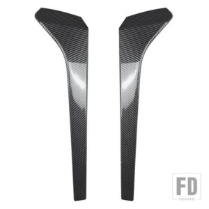VW リアウィンドウサイドスポイラー ABS スポイラーカナードスプリッター ABS ティグアン RLINE MK2 2017 + グロスブラックカーボン - Carbon Fiber