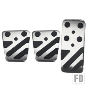 三菱 クラッチブレーキアクセルペダルフットレストペダルカバー ASX ランサー EX アウトランダーステッカーカバー - Black