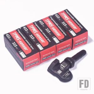 TPMS センサー MX タイヤセンサー 2 IN 1 金属ゴムステム プログラム可能なねじ込み式タイヤエア圧センサー TS408 TS600 TS508 - 4PCS Rubber