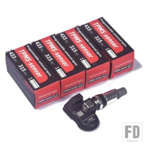 TPMS センサー MX タイヤセンサー 2 IN 1 金属ゴムステム プログラム可能なねじ込み式タイヤエア圧センサー TS408 TS600 TS508 - 4PCS Metal