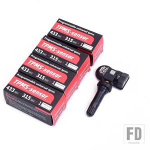 汎用 1個TPMS タイヤエア圧モニターセンサーシステム 2IN1 315MHZ + 433MHZ MX プログラマブルセンサープログラミング TS508 TS600 - 4PCS Rubber