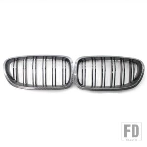 BMW グロスフロントグリルワイドキドニーグリルグリル 5シリーズ F10 F11 520D 530D 540I 528I 535I M5 フロントバンパーグリル - Carbon Fiber