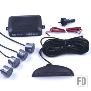 車パークトロニック LED パーキングセンサー 4 センサーリバースバックアップパーキングレーダーモニター検出システムバックライトディスプレイ - GRAY