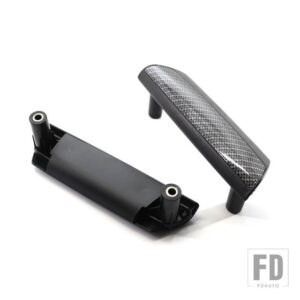 VW 1ペア 車内ドアハンドルカバー左フロント右トランスポーター T5 マルチバンカラベルユーロバン 2010 + - carbon fiber color