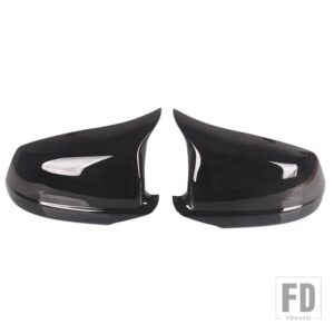 BMW 5シリーズ F10 F11 2010-2013 バックミラーカバーサイドウイングフレームカバーカーボンスタイルトリムシェル - Black