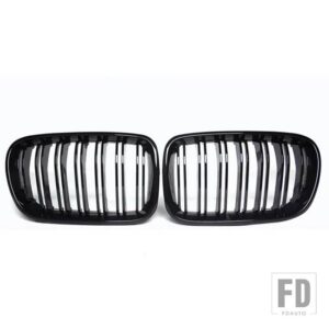 BMW 1ペア フロントキドニーグリルマットグロスブラック X3 F25 2010-13 交換レーシングバンパースタイリング - Gloss black