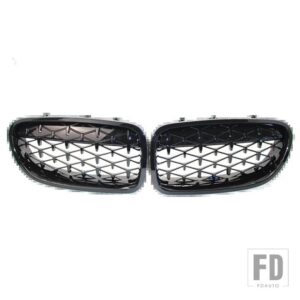 BMW フロントスポーツグリルキドニーグリルグリルダイヤモンド 5シリーズ F10 F11 520I 523I 525I 530I 535I 2010 -2014 - fullblack