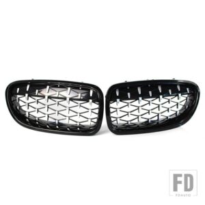 BMW フロントスポーツグリルキドニーグリルグリルダイヤモンド 5シリーズ F10 F11 520I 523I 525I 530I 535I 2010 -2014 - black,Silver