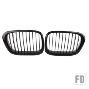 BMW フロントセンターマットブラックワイドキドニーフードグリルグリル E39 525 528 530 535 M5 1997 2003 - Gloss Black2
