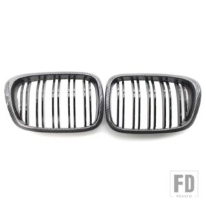 BMW フロントセンターマットブラックワイドキドニーフードグリルグリル E39 525 528 530 535 M5 1997 2003 - Carbon Fiber