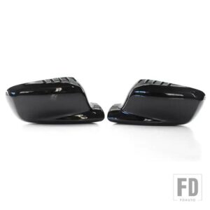 BMW カーボン明黒サイドバックミラーカバー 3 7シリーズ E46 E65 E66 E67 745I 750I 760LI 730LI - Black