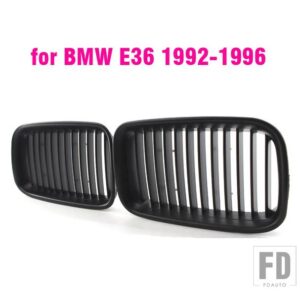 BMW 黒 E36 グリル ABS フロント交換フードキドニーグリル E36 1997 1998 1999 318I 323I 325I 320I 328I - Matte Black