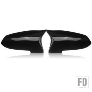 BMW 1ペア ミラーカバーサイドバックミラー自動ミラーカバーキャップ 5 6 7シリーズ F10 F18 F11 F06 F07 F12 F13 F01 2014 2015 2016 - Black