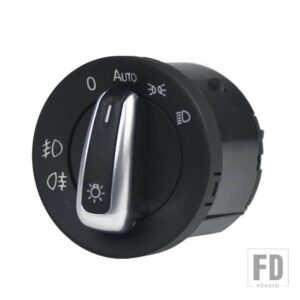 クローム自動ヘッドライトスイッチフォグヘッドライトランプノブ VW ゴルフジェッタ MK5 MK6 GTI パサートトゥーランティグアン 5ND 941 431 B - A