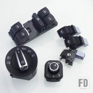 クローム自動ヘッドライトスイッチフォグヘッドライトランプノブ VW ゴルフジェッタ MK5 MK6 GTI パサートトゥーランティグアン 5ND 941 431 B - C