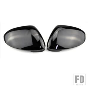 ゴルフ 8 MK8 2020 2021 ミラーカバーキャップバックミラーケースカバーカーボンルック明黒カバー - Black