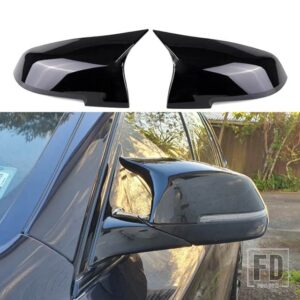 BMW 5 6 7シリーズブラックミラーカバー F10 F11 F18 F07 F12 F13 F06 F01 F02 LCL カーボンパターンミラーカバー - Black