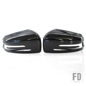 メルセデスベンツ バックミラーカバー W204 E W212 W176 W246 CLS C218 GLA X156 ABS カーボングロスブラック - Black