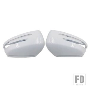 メルセデスベンツ バックミラーカバー W204 E W212 W176 W246 CLS C218 GLA X156 ABS カーボングロスブラック - WHITE