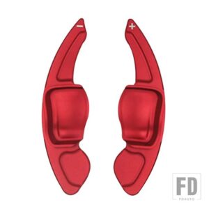 VW 2個 アルミステアリングホイールシフトパドルブレードシフターゴルフ 6 ティグアン MK5 MK6 ジェッタ GTI R20 R36 CC シロッコ - Red