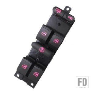 1J4959857 ウィンドウパネルマスタースイッチ VW パサートゴルフジェッタ MK4 B5 セアトレオンオクタヴィア 1U2 シュコダファビア 6Y2 素晴らし - Red