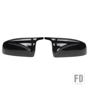 BMW 1ペア カーボンルック ABS ミラーカバーサイドバックミラーキャップの交換 X5 X6 E70 E71 2007-2013 - Black
