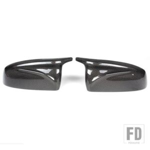 BMW 1ペア カーボンルック ABS ミラーカバーサイドバックミラーキャップの交換 X5 X6 E70 E71 2007-2013 - Carbon Fiber