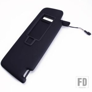 VW ブラックフロントサンバイザーパネル化粧ミラーライト付きゴルフ 7 ジェッタ MK7 T-クロスパサート B8 CC E-ゴルフ T-ROC ID6 X - Black Left