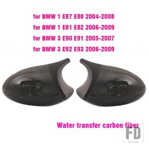 BMW サイドドアバックミラーサイドミラーカバーキャップ E90 E91 E92 E93 M3 スタイル E80 E81 E87 スタイリング - Carbon Fiber