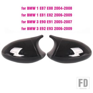 BMW サイドドアバックミラーサイドミラーカバーキャップ E90 E91 E92 E93 M3 スタイル E80 E81 E87 スタイリング - black2