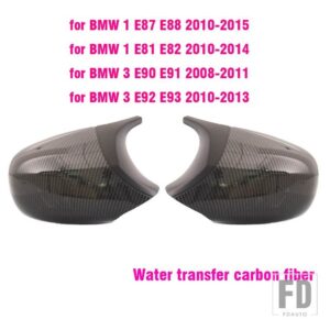 BMW サイドドアバックミラーサイドミラーカバーキャップ E90 E91 E92 E93 M3 スタイル E80 E81 E87 スタイリング - carbon fiber3