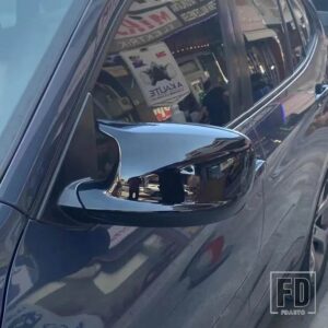 BMW 交換バックミラーサイドミラーカバーキャップ E84 X1 2009-2013 F25 X3 プレ LCI 2011-2013 パーツスタイリングカーボン - Black