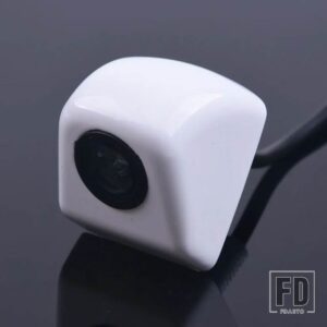 リアビューカメラ 金属製フロントカメラ パークモニター リバースバックアップカメラ - White