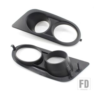 BMW フロントバンパーグリルフォグライトカバーグリルトリム E46 M3 2001-2006 カーボンハニカムメッシュ - Matte Black