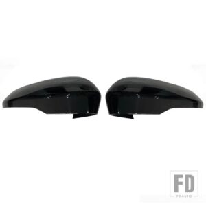 フォード 2個 サイドウイングミラーカバー 2013-2018 フュージョンサイドバックミラーカバーキャップ明黒リアビューキャップ - Bright Black